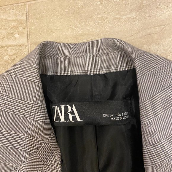 Plaid blazer with shoulder pads - Picture 5 of 7